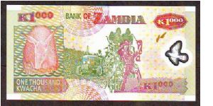 Banknote from Zambia