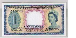 MALAYA AND BR.BORNEO $1 Banknote