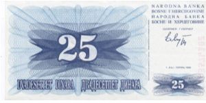 Banknote from Bosnia