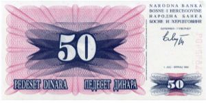 Banknote from Bosnia