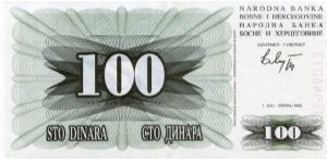 Banknote from Bosnia