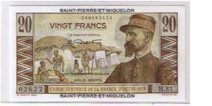 ST PIERRE AND MIG--
20 FRANCS Banknote
