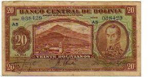 20 Bolivanos__

pk# 131__

L.20-July-1928__

2° Issue
 Banknote