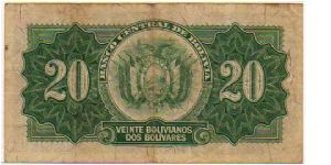 Banknote from Bolivia