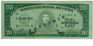 *CUBA*__20 Pesos__

pk# NL__

Specimen__

Never Issue
 Banknote