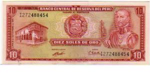 10 Soles de Oro__ 

pk# 100__

19-September-1971
 Banknote