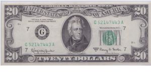 1963 A $20 CHICAGO FRN Banknote