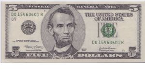 2003 $5 CHICAGO FRN Banknote