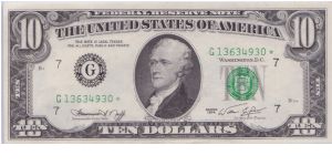 1974 $10 CHICAGO FRN

**STAR NOTE** Banknote