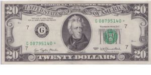 1977 $20 CHICAGO FRN

**STAR NOTE** Banknote