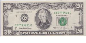 1995 $20 CHICAGO FRN Banknote