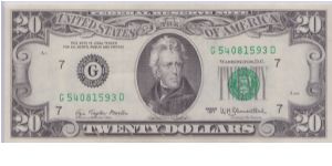 1977 $20 CHICAGO FRN Banknote