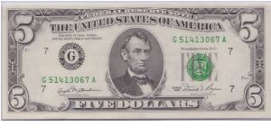 1981 $5 CHICAGO FRN Banknote