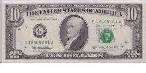 1993 $10 CHICAGO FRN Banknote