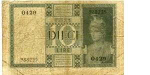 Banknote from Italy