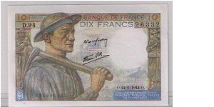 BANK OF FRANCE
10 FRANCS Banknote