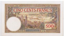 BANK OF MOROCCO 500 FRANCS Banknote