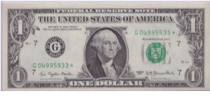 1977 $1 CHICAGO FRN

**STAR NOTE** Banknote