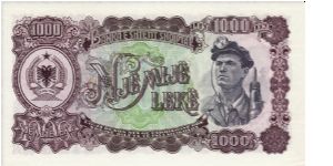 Banknote from Albania