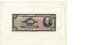 1948 500 Pesos (Mexico) PROOF Banknote