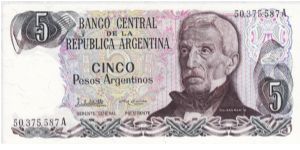 5 Pesos Argentinos P312a Banknote