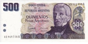 500 Pesos Argentinos P316a Banknote