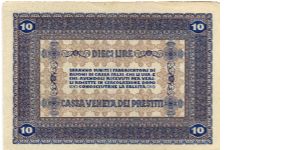 Banknote from Italy
