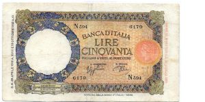 Kingdom of Italy - 50 Lire Banknote