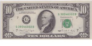 1990 $10 CHICAGO FRN Banknote