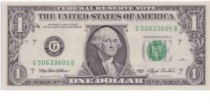 1993 $1 CHICAGO FRN 

**RADAR**

#50633605 Banknote