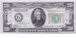 1934 A $20 CHICAGO FRN

**STAR NOTE** Banknote