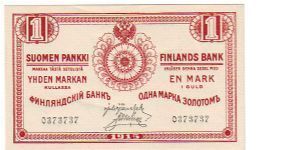 1 markka
7 serial number

This note is made of 09.09.-19.09. 1915 Banknote