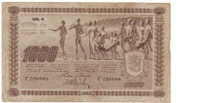 1000 markkaa Litt.C 

This note is made of 11.9.-14.9. 1939 Banknote