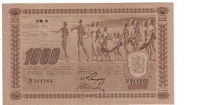 100 markkaa 1922 Litt.C
Uncommon in this condition
This note is made of 06.04.-14.05. 1945 Banknote