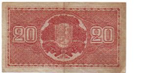 20 Markkaa Litt.C Serie Z

This money has been made of 1,683,000 pieces

Banknote size 119 X 67mm (inch 4,68 X 2,677) 

This note is made of 20.03.-24.03. 1939 Banknote