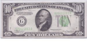 1934 A $10 CHICAGO FRN Banknote
