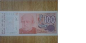 Argentina 100 Australes Banknote