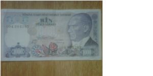 Turkish 1000 Lira Banknote