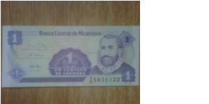 Nicaragua 1 Centavo Banknote