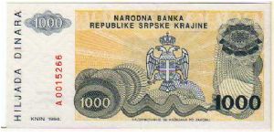 Banknote from Croatia