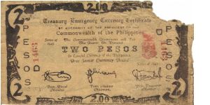 PI-1108 Free Samar Currency Board 2 Peso note. Banknote