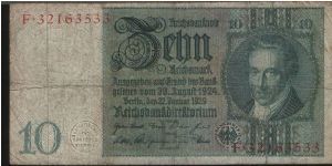 10 reichsmark Banknote