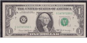 1969 C $1 CHICAGO FRN

**STAR NOTE **

**CGA GEM 66**

#3 OF 5 CONSECUTIVE Banknote