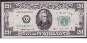 1950 C $20 CHICAGO FRN

**STAR NOTE** Banknote