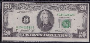 1974 $20 CHICAGO FRN


**MAJOR CUTTING ERROR**

#1 OF 2 CONSECUTIVE Banknote