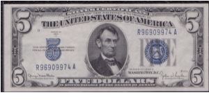 1934 D $5 SILVER CERTIFICATE Banknote