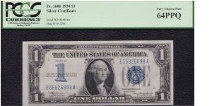 1934 $1 SILVER CERTIFICATE

**FUNNYBACK**

**PCGS 64 PPQ**

**KEY NOTE** Banknote