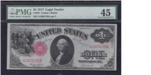 1917 $1 LT

TEHEE/BURKE

**PMG 45**

FR#36 Banknote