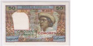 COMMOROS 50 FR Banknote