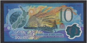 Millennium
(Prefix NZ)
Polymer with Red Serials number . Banknote